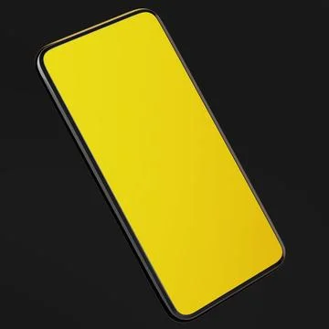 Close-up of clean smartphone mockup on black background. 3d rendering illustr Stockillustratie