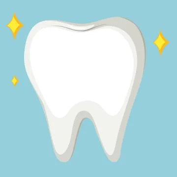 Close up cleaned tooth Stock Illustration
