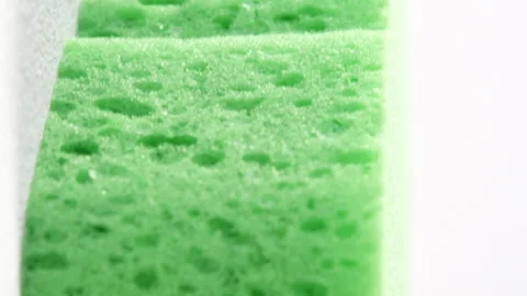 Close-up of cleaning sponge Stock Footage 300931368