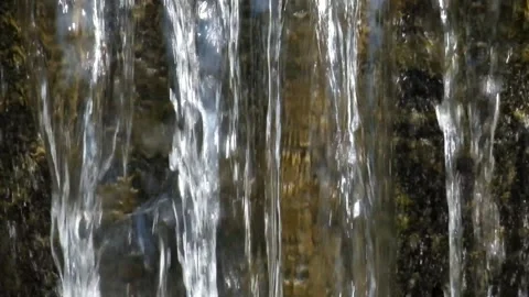 Close up of clear waterfall waves Stock Footage 321810771