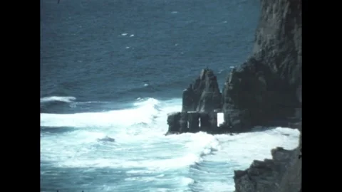 Close-up of cliffs in water Stock Footage 274154779