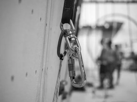 Close up climbing equipment Stock Photos