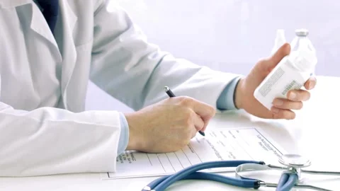 Close-up of a clinic worker specialist Close-up Male doctor with stethoscope Stock-Footage 336587704
