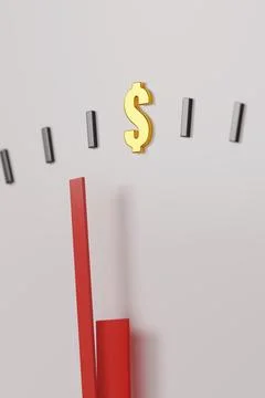 Close up of a clock with dollar sign on the hours. Time is money concept. 3.. Stock Illustration