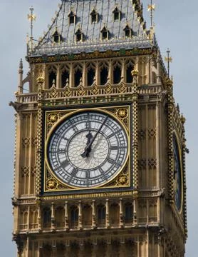 Close up of the clock face of big ben, london uk. Stockfoto's