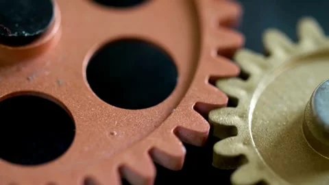 Close-up on a Clock Face Clock mechanism beating the time quickly Time Laps.. Stock Footage 272759192