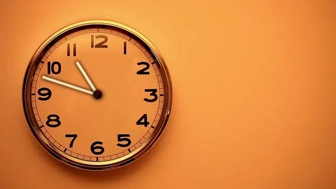 Close-up on a Clock Face Clock mechanism beating the time quickly Time Lapse Stock Footage 336445090