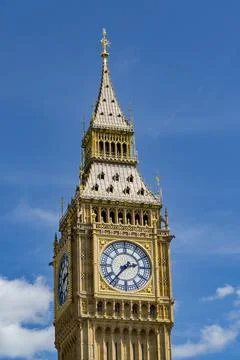 Close up of the clock face on the Elizabeth Tower which houses Big Ben Stock Photos