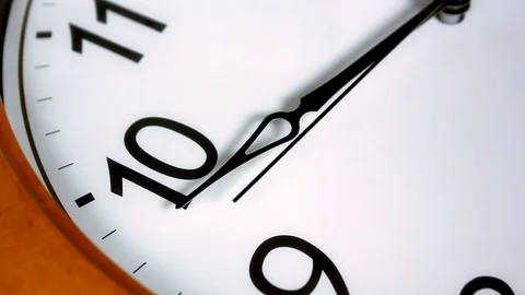 Close-up on a Clock Face Stock Footage 81290636