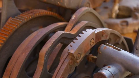 Close up of a clock mechanism Video stock 91033835