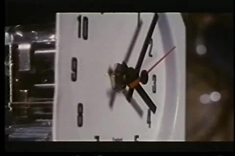 Close- up of clock with minute hand moving Stock Footage 11346208