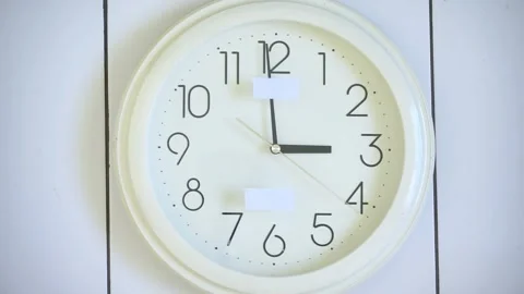 Close up of clock ticking. Classic wall clock. Stock Footage 322205548