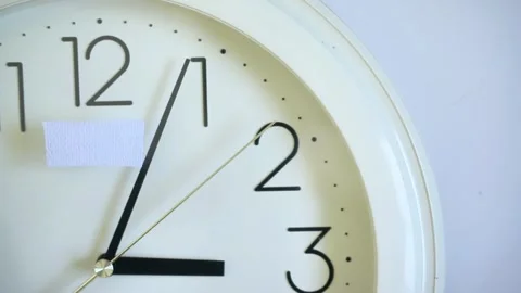 Close up of clock ticking. Classic wall clock. Stock Footage 322205552