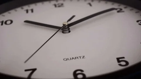Close up of a clock ticking, time passing by concept Stock Footage 103447165