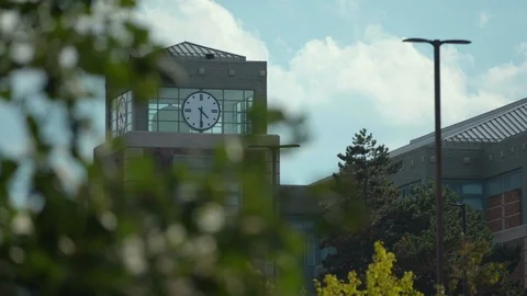 Close up clock tower during sunset Stock Footage 95789446