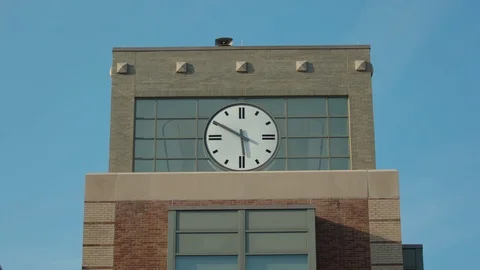 Close up clock tower during sunset Stock Footage 95841545