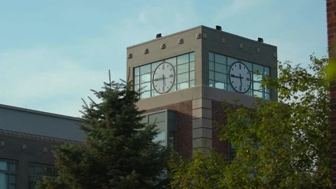 Close up clock tower during sunset Stock Footage 95841901