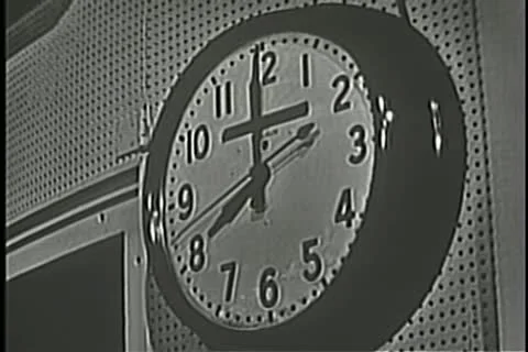 Close-up of clock on wall Stock Footage 11351139
