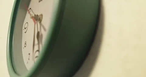 Close up of clock on wall for time or decor. Stock Footage 319064708