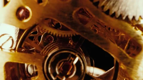 Close Up Clock Work Video stock 164043141