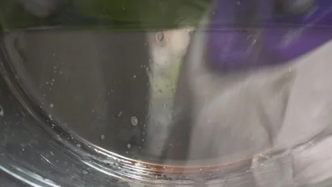 Close-up of clothes in the drum of the washing machine Stock Footage 246076747