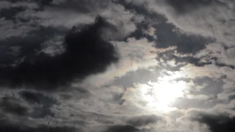 A close up of clouds in the dark Video stock 129579565