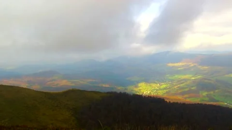 Close the clouds in the mountains Stock Footage 68809105