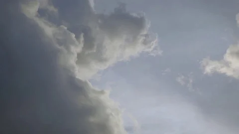 Close Up of Clouds Passing Each Other in Real Time Stock Footage 73822608