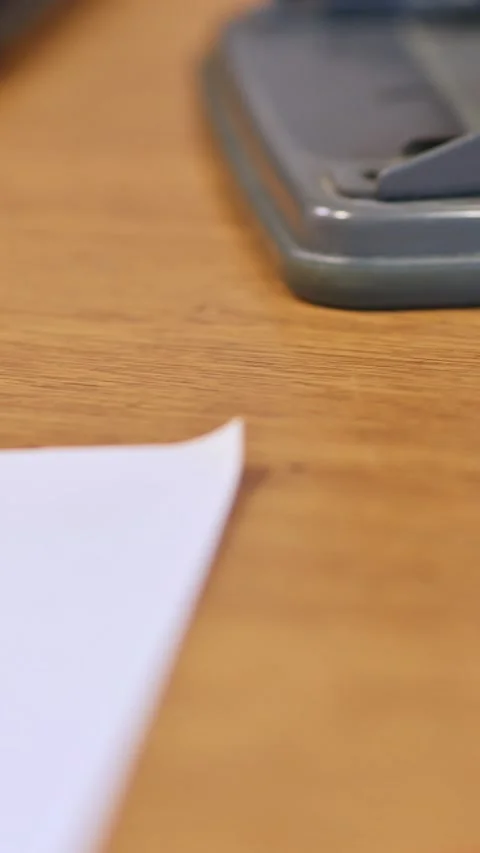 Close up of cluttered office desk. 動画素材 336409235