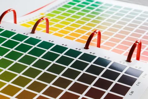 Close-up of a cmyk book for the printing process Foto stock