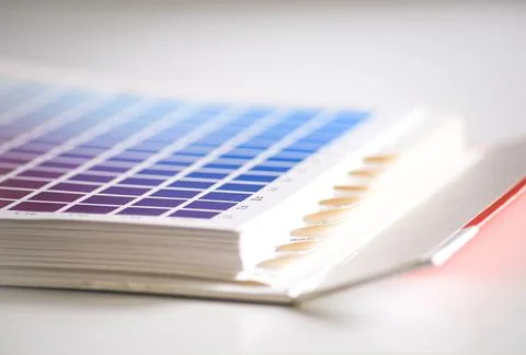 Close-up of a cmyk book for the printing process Stock Photos