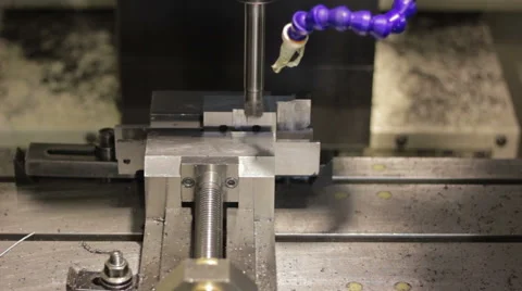 Close-up CNC machine milling some steel part 스톡 동영상 60235284