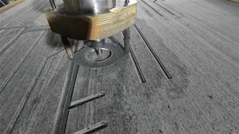 Close Up of CNC Milling Tool in Action. CNC Milling of EVA Foam Marine Decking 動画素材 336563658