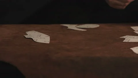 Close up of a cobbler stitching a part of the shoe at a workshop Stock-Footage 95890486