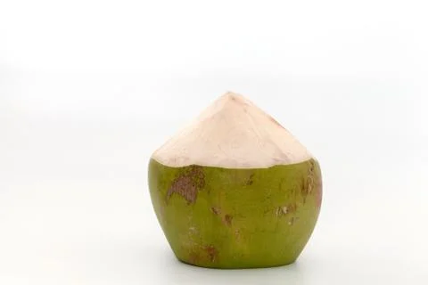 Close up of coconut on white background Stock Photos