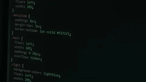 Close Up Code Screen with Different Colours and Cursor Navigating Website Stock Footage 234452836