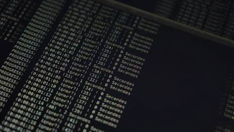 Close up of codes line flashing up Stock Footage 232403240