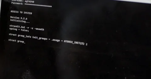 Close up of Coding and Programming on a Computer Stock Footage 106577275