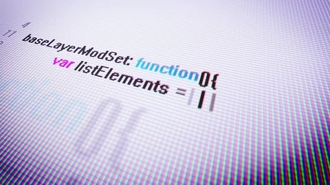 Close-up of Coding Data Computer Screen Video stock 79783462