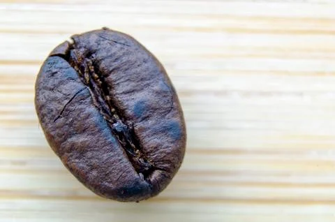 Close up of coffee bean with customizable space for text Stock Photos