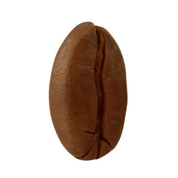 Close-Up Of Coffee Bean Over White Background Stock Illustration
