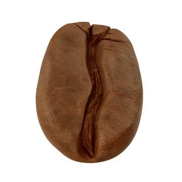Close-Up Of Coffee Bean Over White Background Stock Illustration