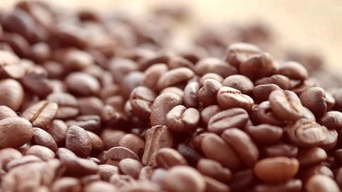 Close up coffee bean panning smooth Video stock 89679761
