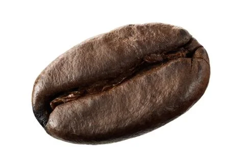 Close up of coffee bean on white background Stock Photos