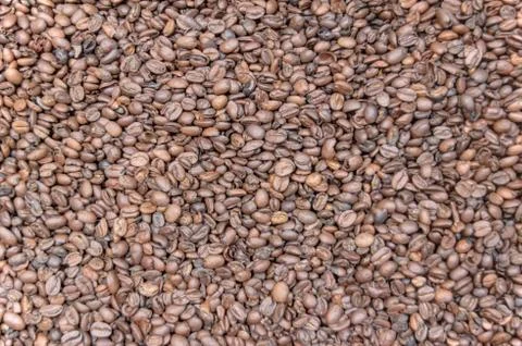 Close-up of coffee beans background Stock Photos