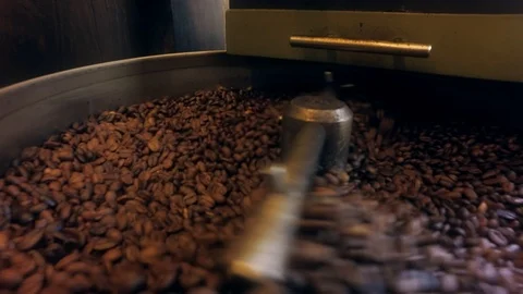 Close Up Of Coffee Beans On A Mill Stock Footage 88449836