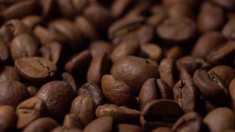 Close up Coffee Beans Tracking Shot Fallen Out Of Bag 스톡 동영상 126212073