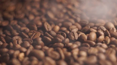 Close up Coffee Beans Tracking Shot Fallen Out Of Bag 스톡 동영상 126722768