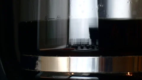 Close Up Of Coffee Dripping In The Pot Of A Coffee Machine, Morning, Detail Stock Footage 85555919