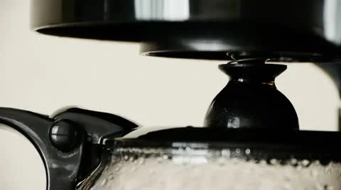 Close-up of coffee maker Видео 10836550